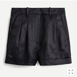 J. Crew Drapey Short in Satin Faced Linen